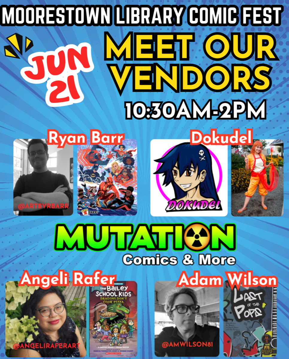 Adam Wilson comes to the Moorestown Library Comic Fest Read Furiously