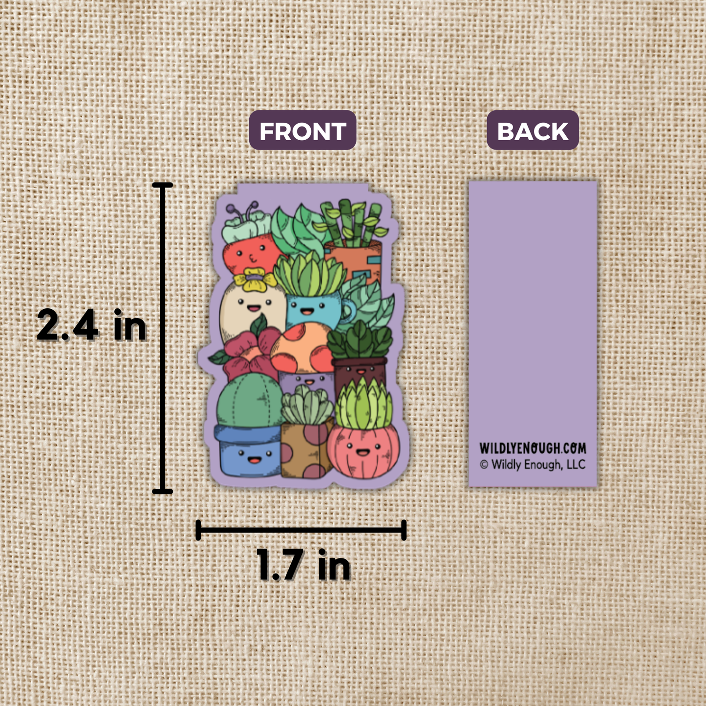 Happy Potted Plants Pile Magnetic Bookmark