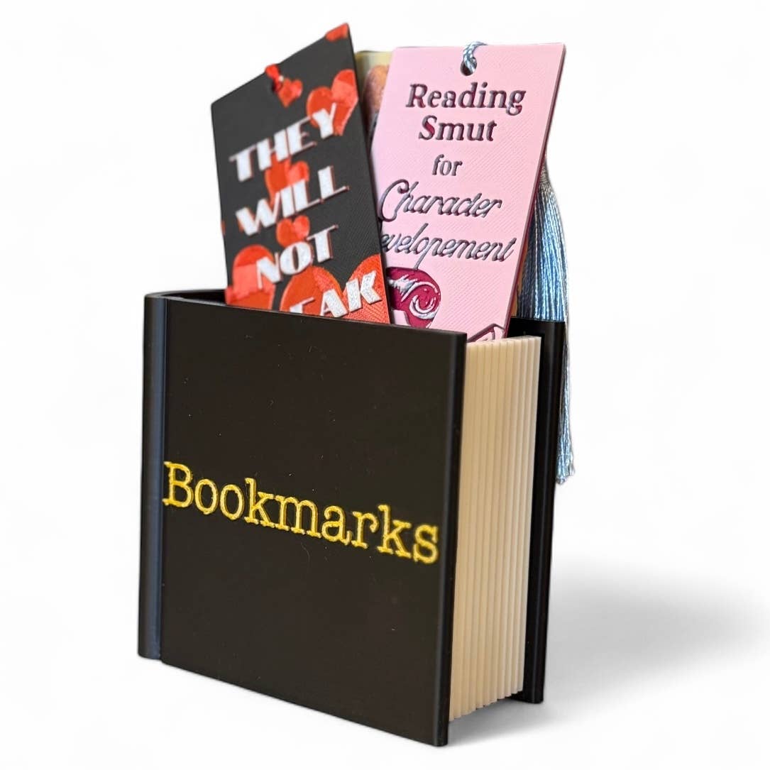 Bookmark Holder Caddy, Bookshelf Decor: Black