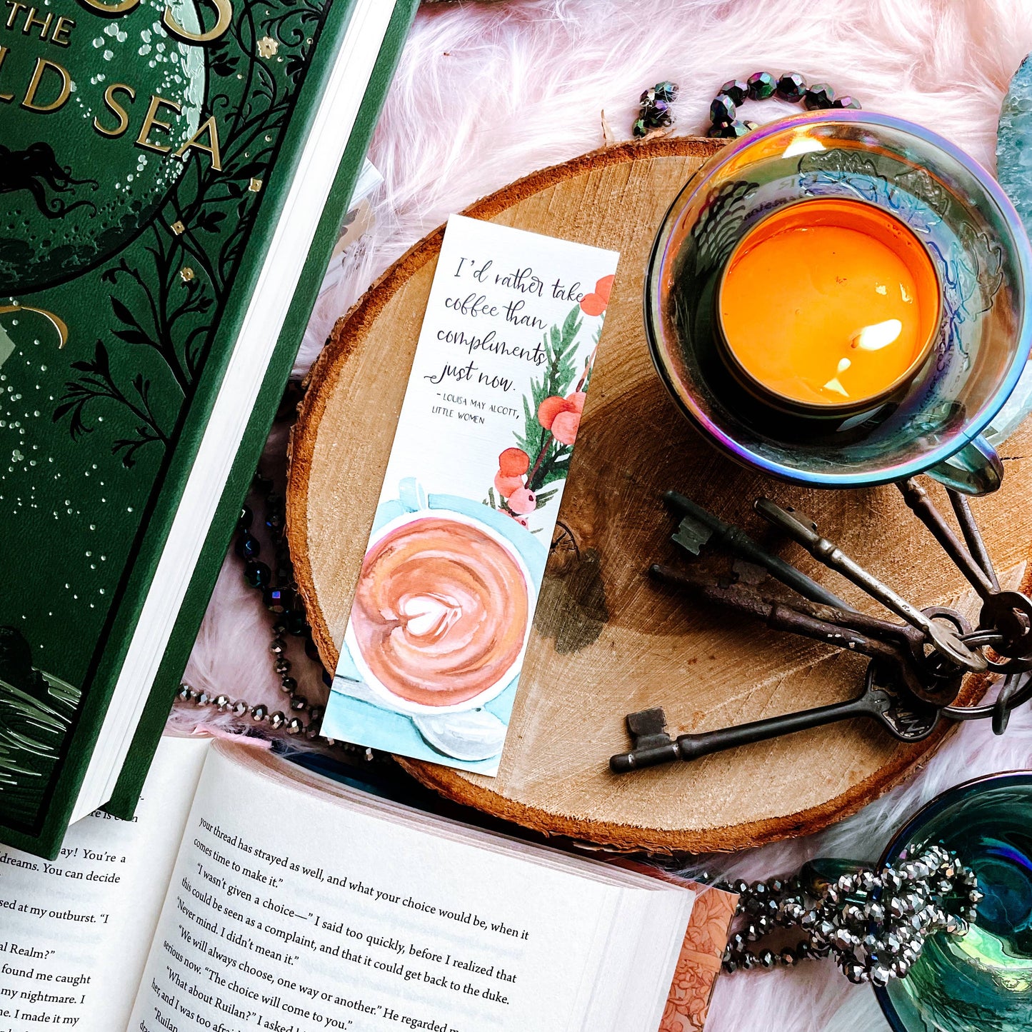 Little Women Literary Quote Watercolor Bookmark