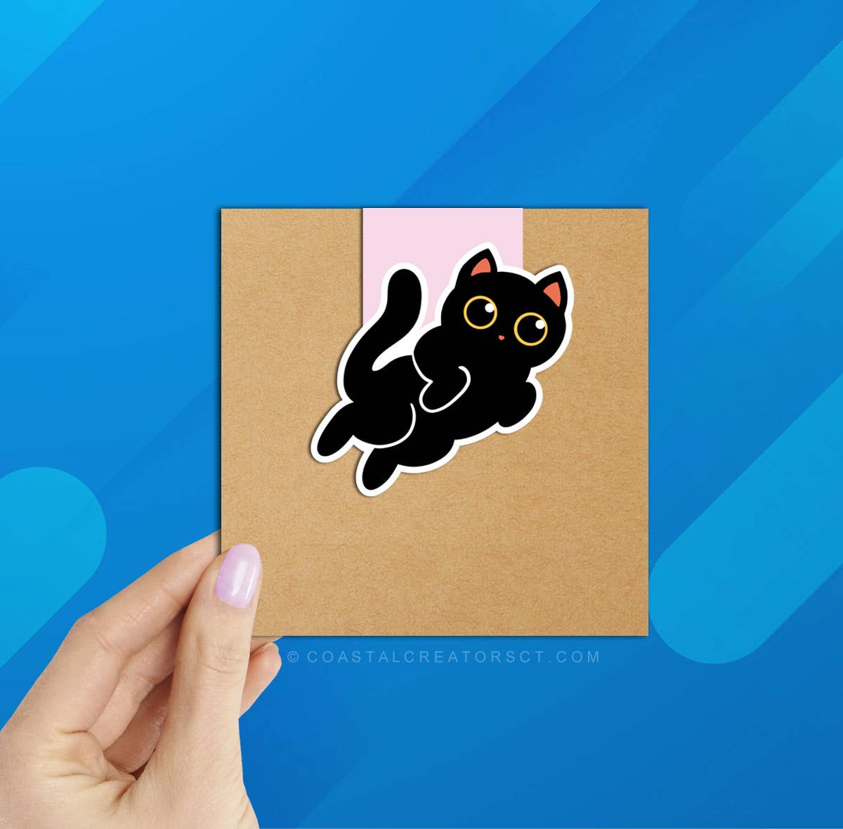 Cat Library Card Reversible Magnetic Bookmark