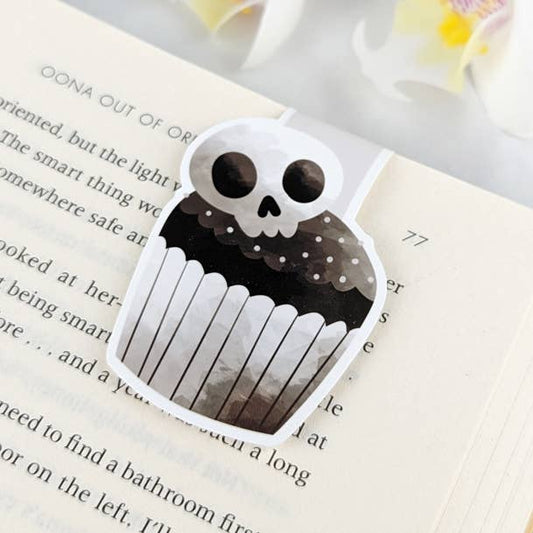 Magnetic Bookmark - Skull Bookmark - Halloween - Cupcake