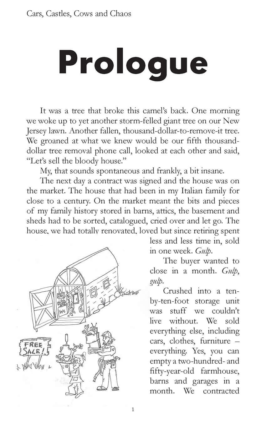 Cars, Castles, Cows, and Chaos Sample Page 1
