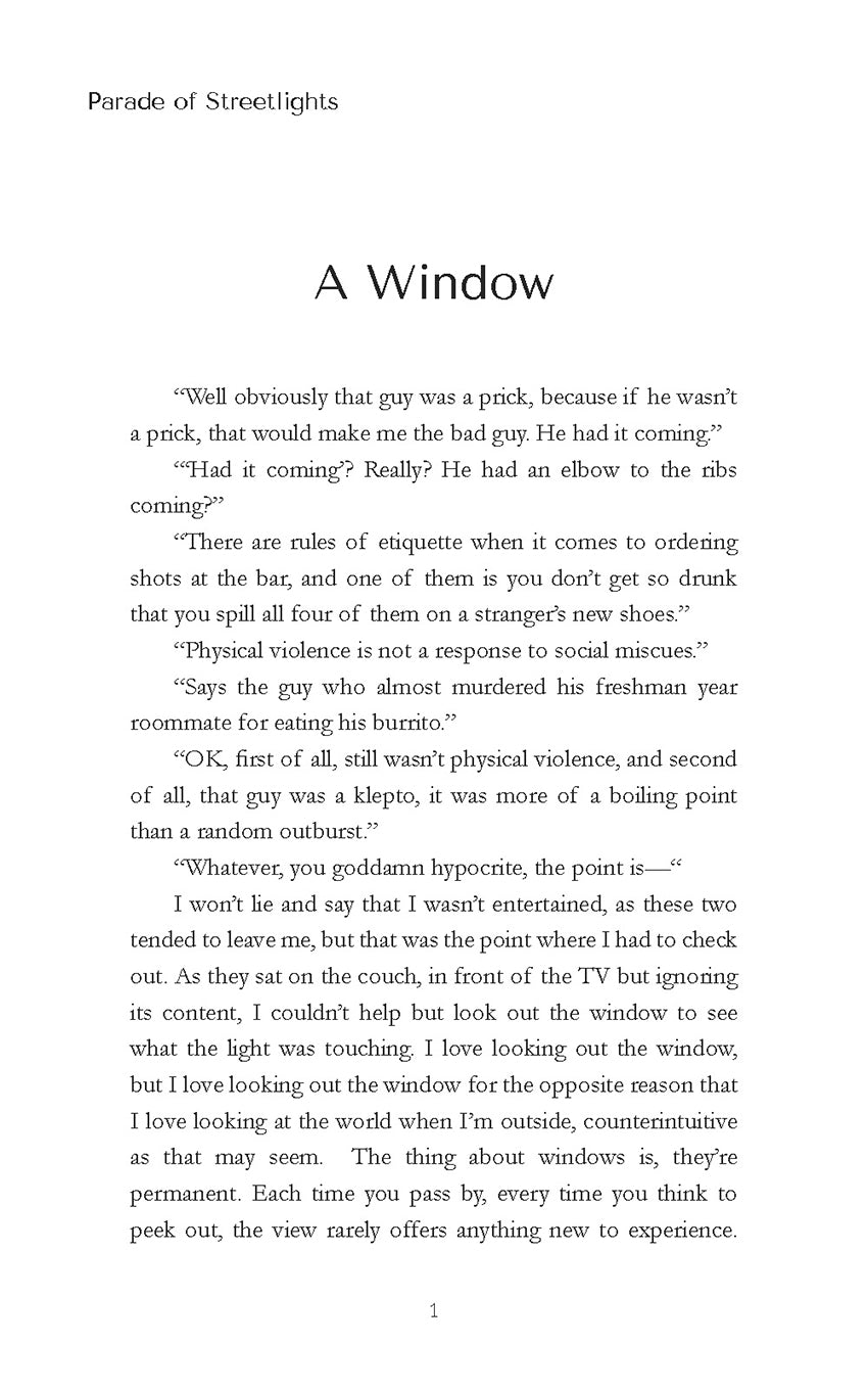 Parade of Streetlights Sample Page 1