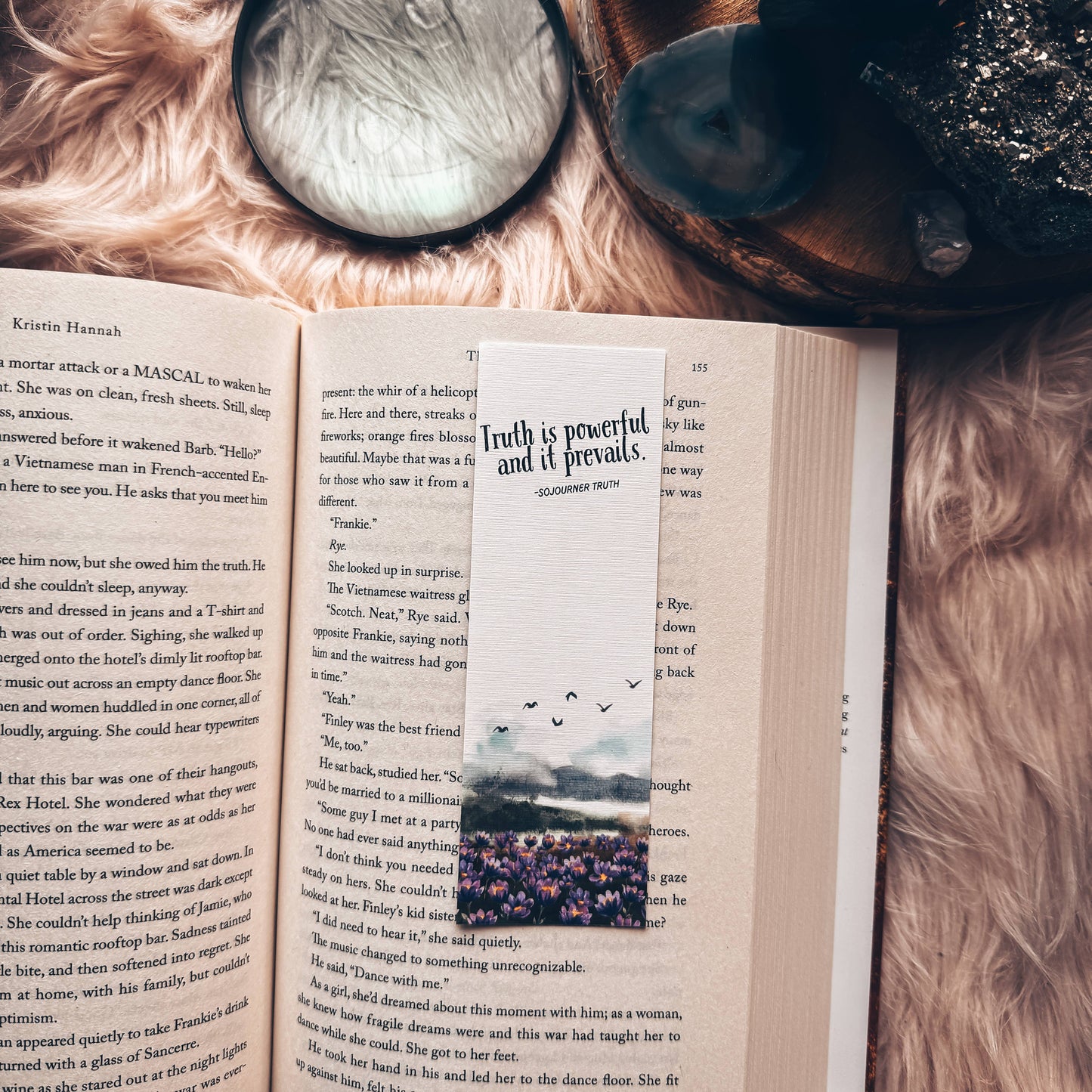 Sojourner Truth Quote Floral Bookmark