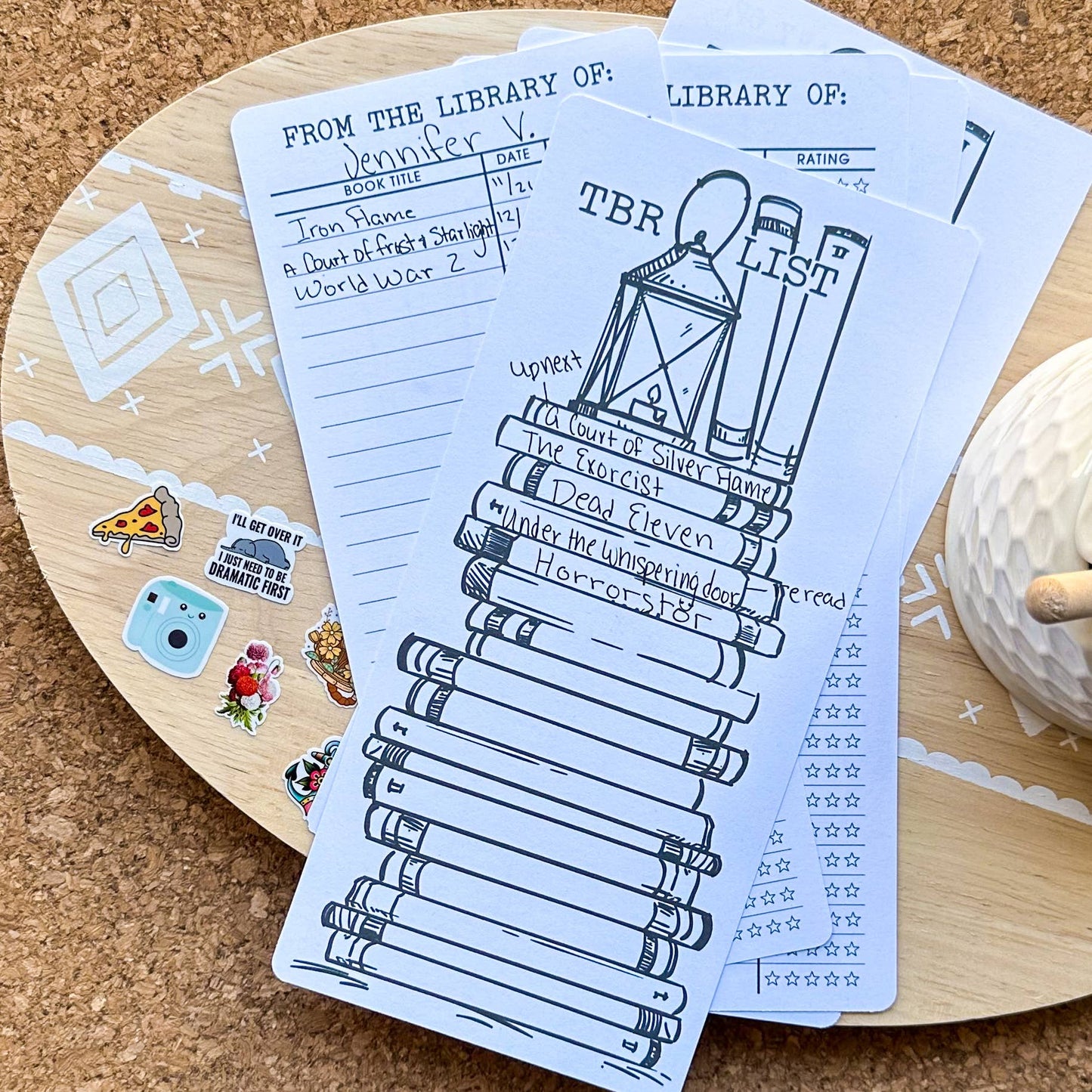 Reading Log TBR Tracker Bookmarks