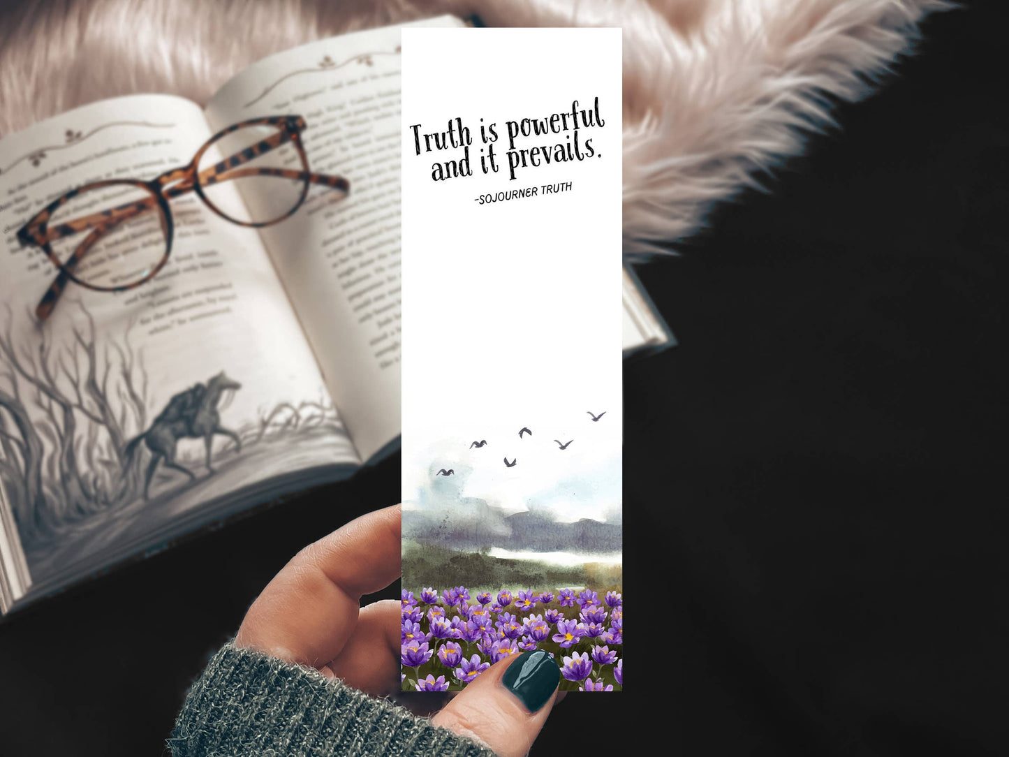 Sojourner Truth Quote Floral Bookmark