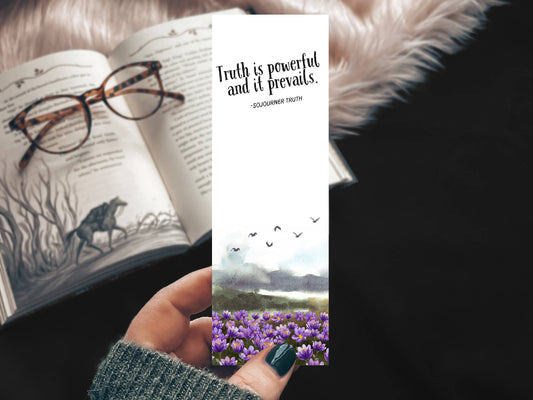 Sojourner Truth Quote Floral Bookmark