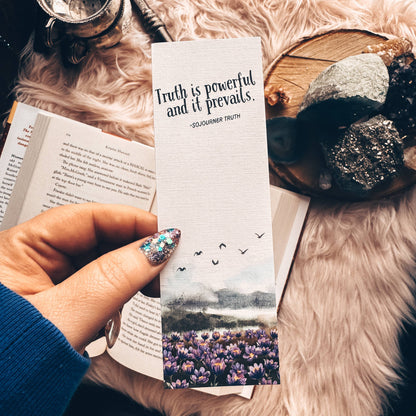 Sojourner Truth Quote Floral Bookmark