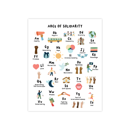 ABCs of Solidarity Print: 8 x 10 in