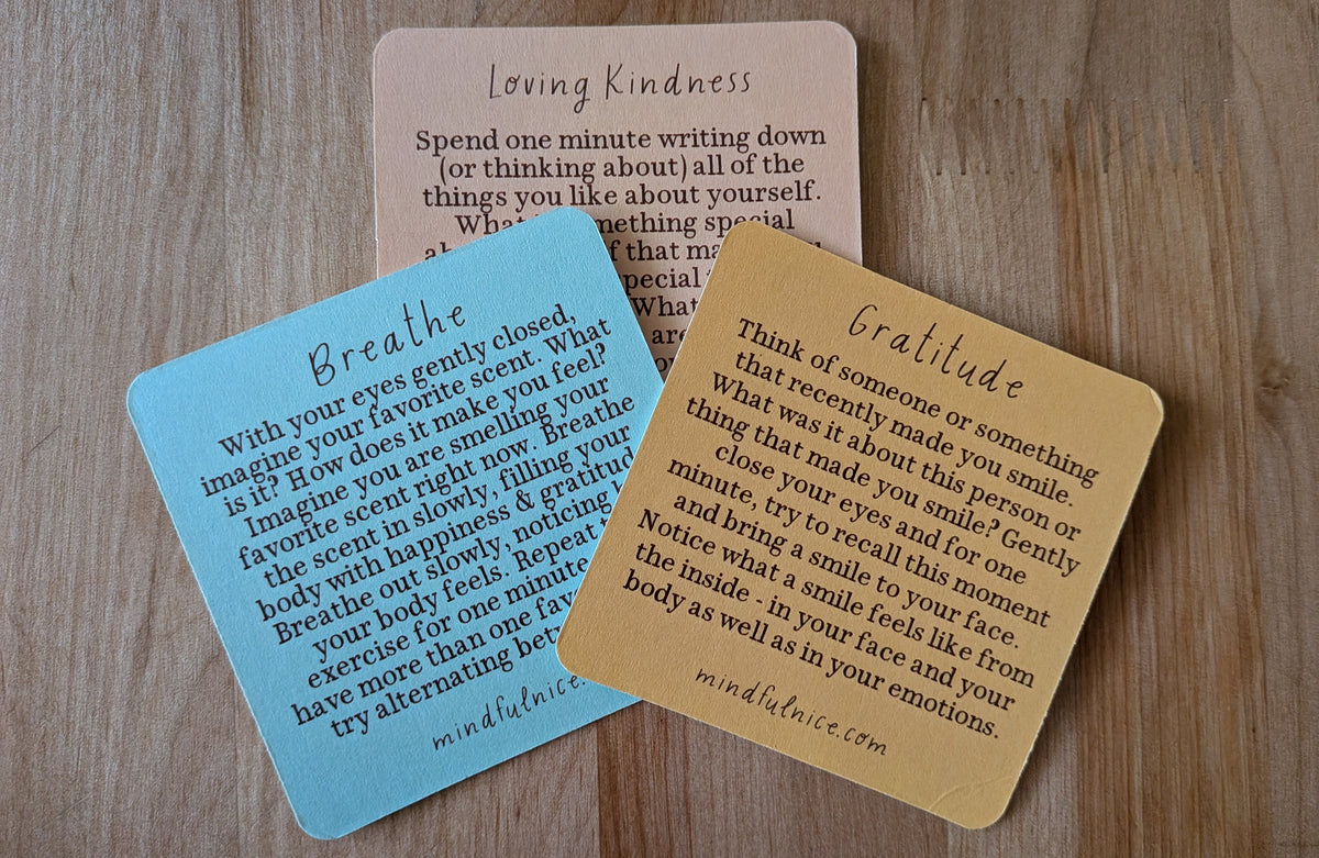 Mindful Minute Activity Cards for Mental Health & Wellness