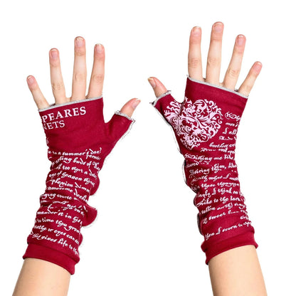 Shakespeare's Sonnets Writing Gloves by Storiarts