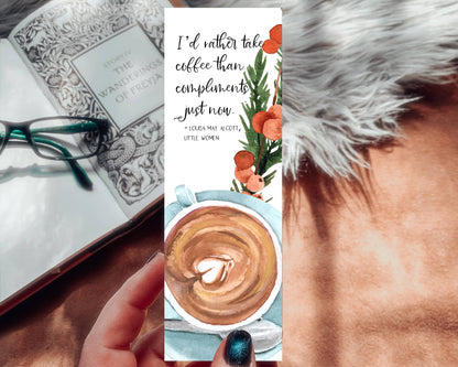 Little Women Literary Quote Watercolor Bookmark