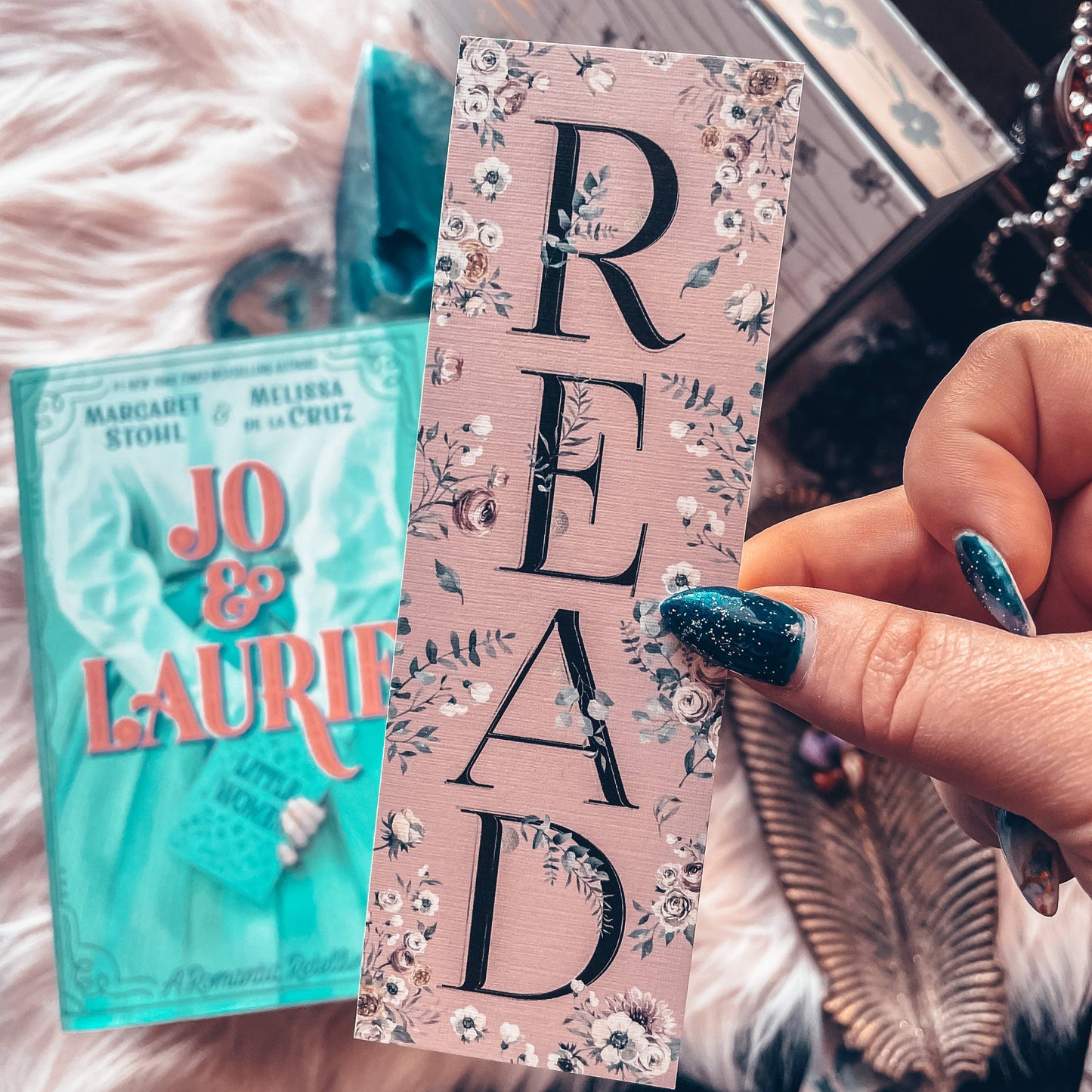 Pink Floral Bookmark