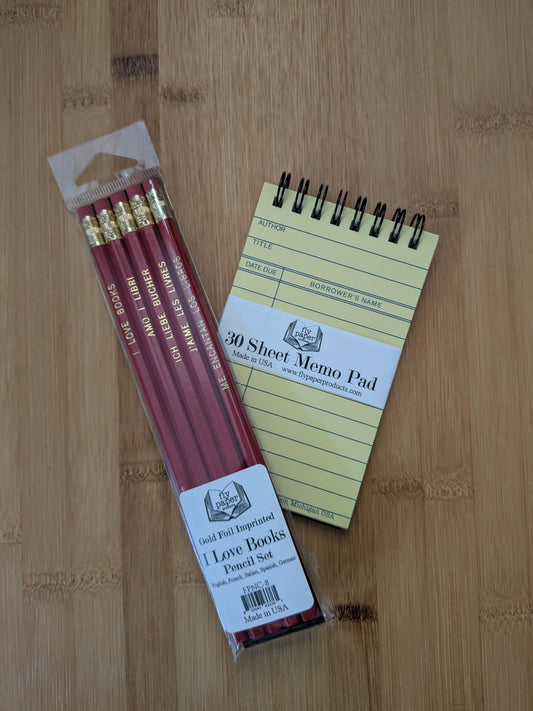 Book Lover's Pad and Pencil Set