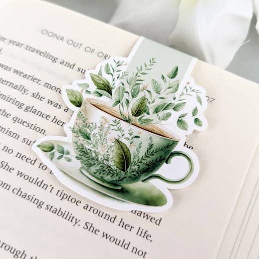Magnetic Bookmark - Tea bookmark - Botanical bookmark
