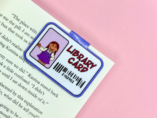 Muffy Library Card - Magnetic Bookmark