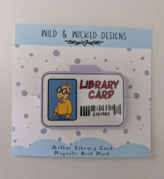 Arthur Library Card Magnetic Bookmark