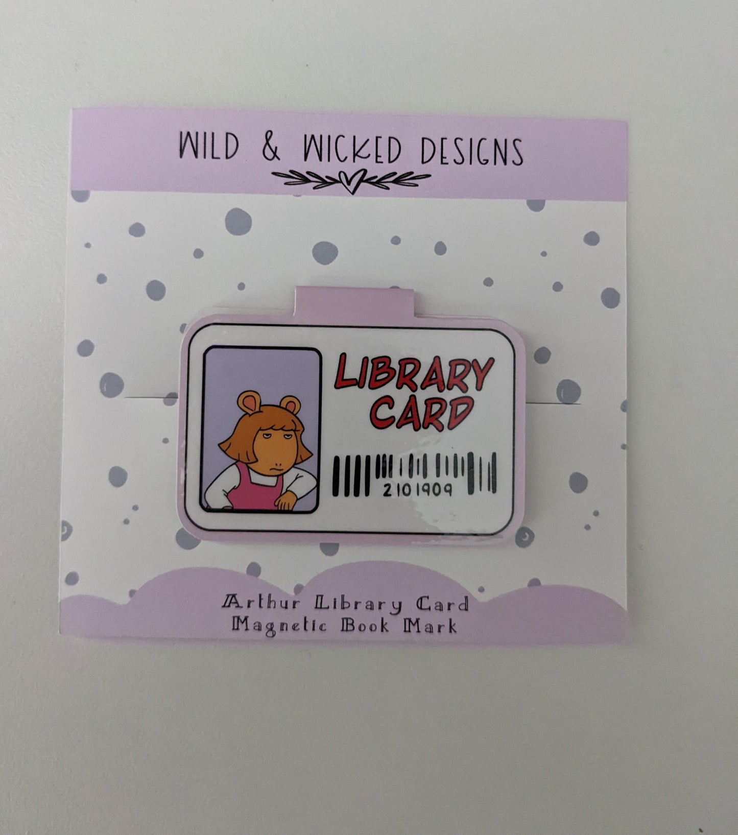 DW Library Card Magnetic Bookmark