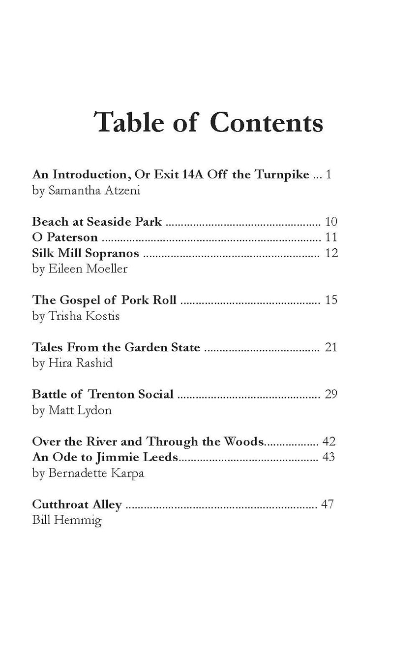 The World Takes: Life in the Garden State Table of Contents